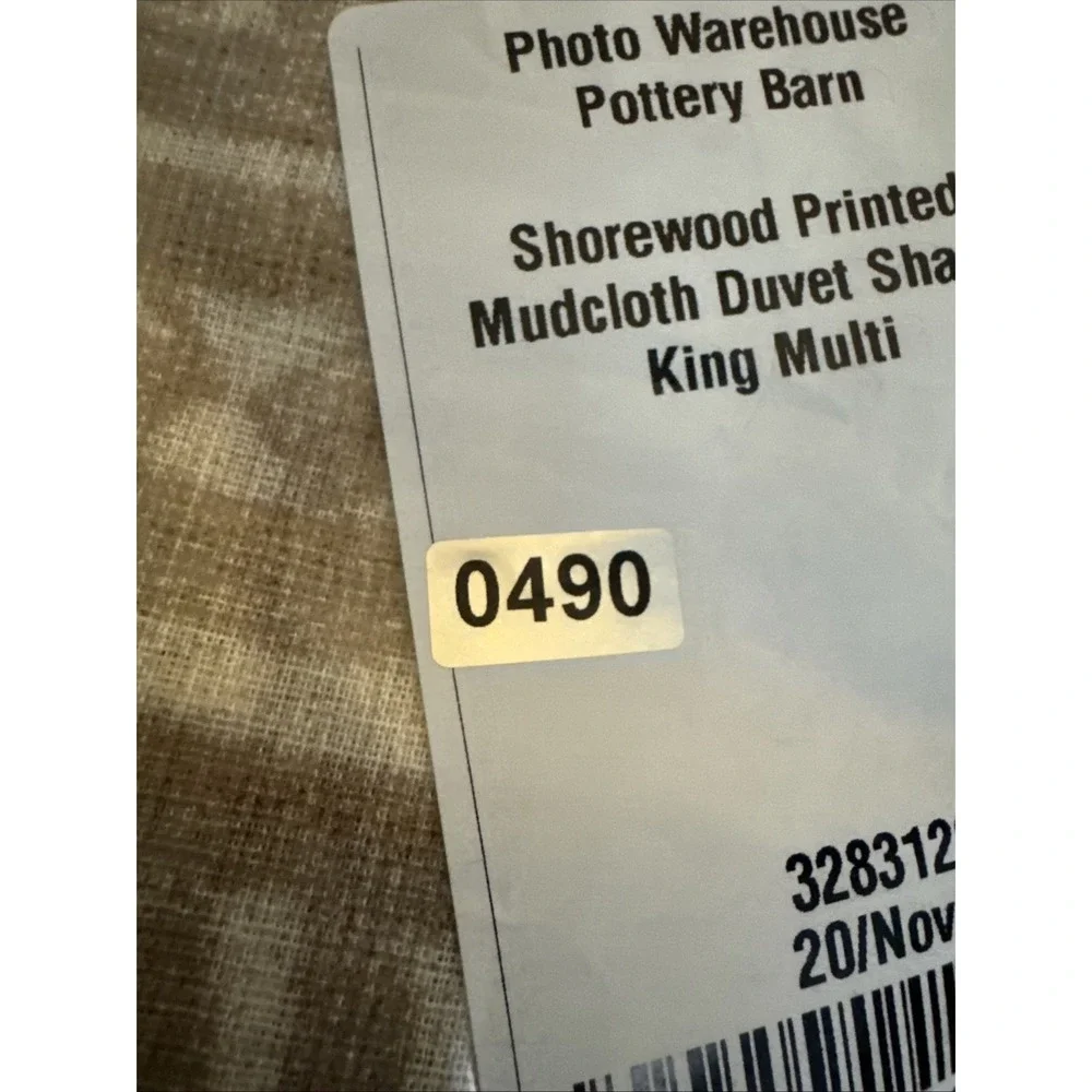 POTTERY BARN Shorewood Printed Mudcloth Shams-King-NWOT